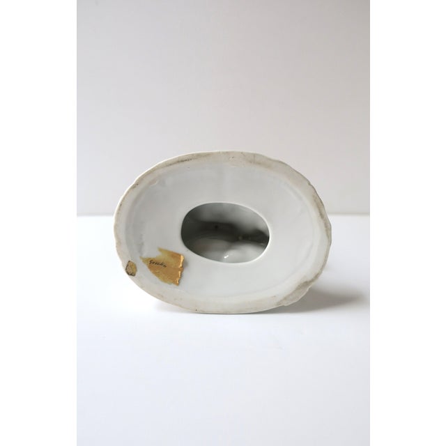 Porcelain Heron Bird Sculpture Decorative Object For Sale - Image 10 of 10