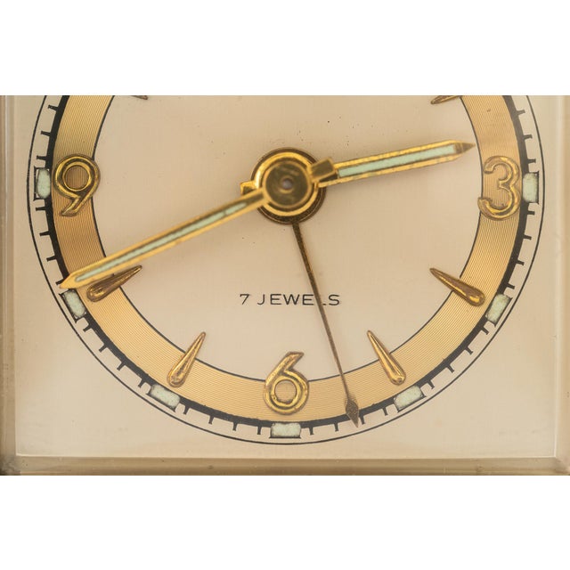 Swiss Watch Table Clock Carmic Geneve 7 Jewels, 1950s For Sale - Image 15 of 16