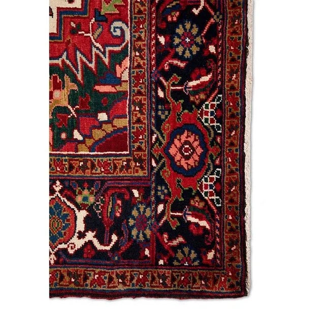1960s Persian Heriz Area Rug 4’10” X 6’7″ For Sale - Image 4 of 10