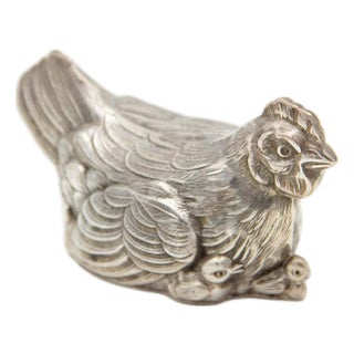 Miniature Silver Chicken with Chicks For Sale