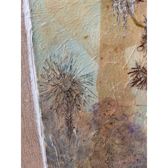 Late 20th Century “The Haunt of the Butterfly” — Vintage Signed Original Mixed-Media Botanical Collage For Sale - Image 5 of 16