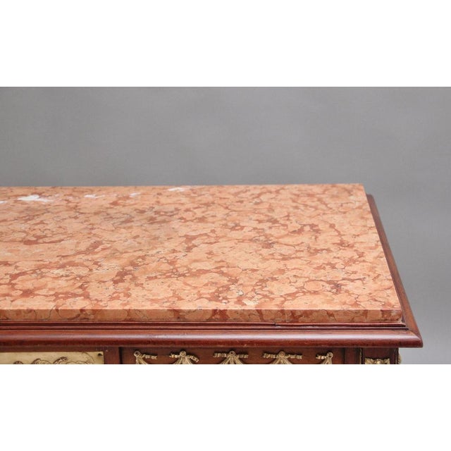 Antique French Centre Table in Mahogany with Marble Top, 1890 For Sale - Image 11 of 16
