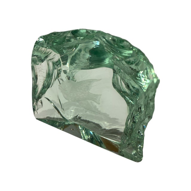 Green Vicke Lindstrand for Kosta Boda Glass Fish Sculpture For Sale - Image 8 of 10