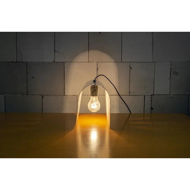 1970s Table and Ceiling Lamp in Lacquered Metal, Italy, 1970s For Sale - Image 5 of 6