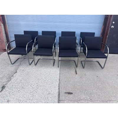 Late 20th Century Mies van der Rohe Set of 8 Brno Chairs for Knoll For Sale - Image 10 of 15