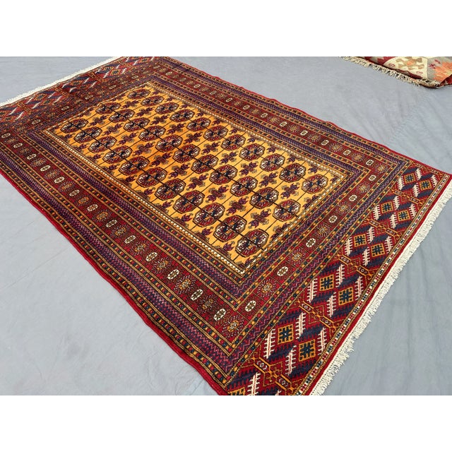Vintage Turkmen Beshir Tribal Rug For Sale - Image 6 of 8