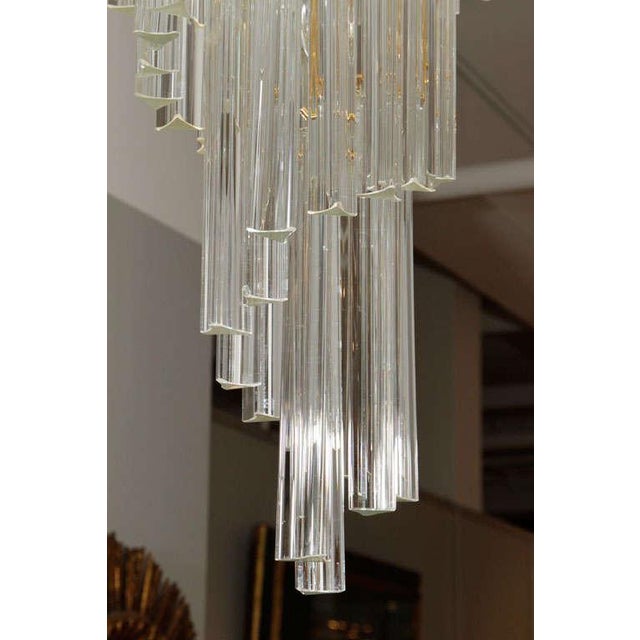 1980s Venini Murano Glass Foyer Chandelier For Sale - Image 5 of 8