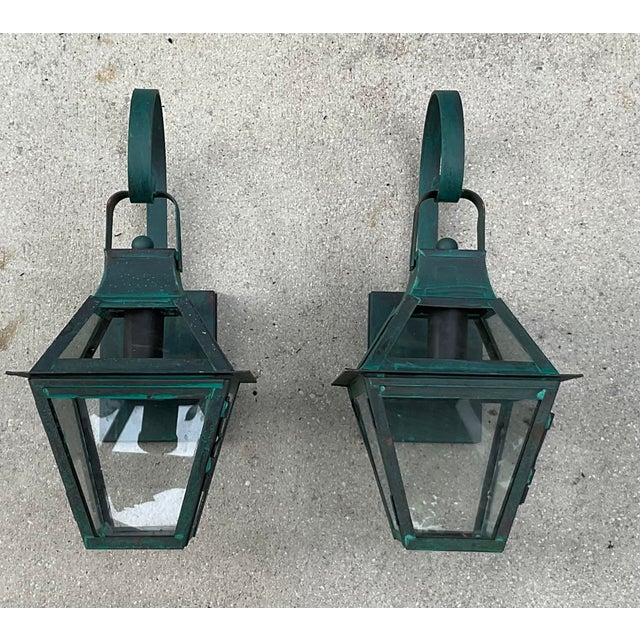 Metal High-End Solid Copper Outdoor Lanterns Made in Usa For Sale - Image 7 of 15