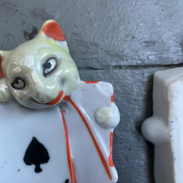 1950s 4 Vintage Japanese Playing Card Animal Pin Trays Set of Four For Sale In Philadelphia - Image 6 of 6