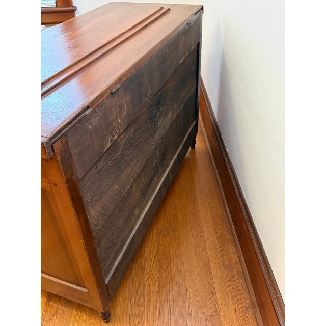 19th Century American Country Sheraton Blanket Chest With Drawer For Sale - Image 10 of 11
