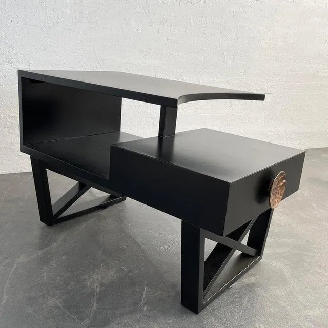 1950s Hollywood Regency Stepped Side Table Attributed to James Mont For Sale - Image 10 of 11