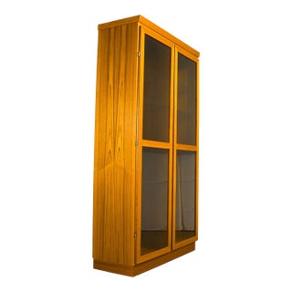 Danish Mid Century Teak Display Cabinet by Skovby For Sale