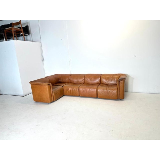 Wittmann Modular Leather Sofa from Wittmann, Set of 5 For Sale - Image 4 of 17