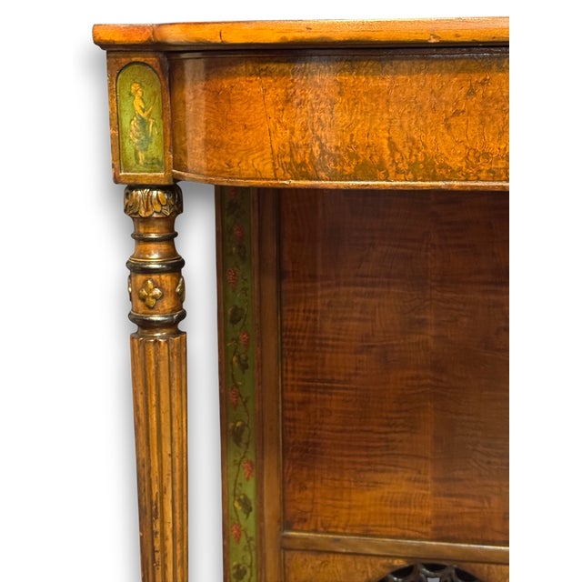 Early 20th Century Flame Mahogany Console | Hall Table For Sale - Image 9 of 14