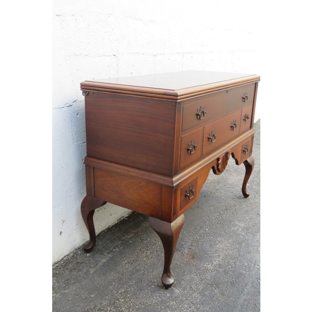 Wood 1940s West Branch Novelty Co Tall Cedar Chest Blanket Trunk For Sale - Image 7 of 12