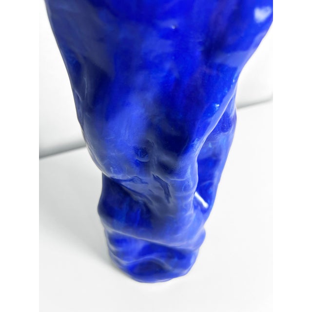 Every Day Blue Collection Wavy Vase 01 by Anna Demidova For Sale - Image 4 of 7