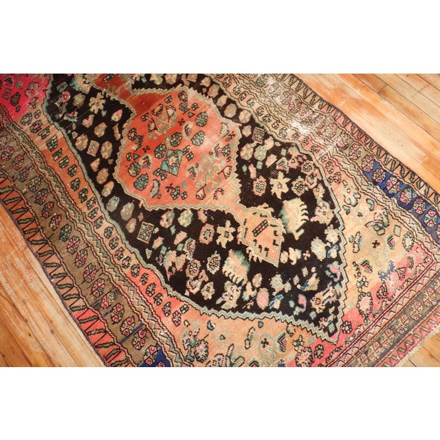 Textile Vintage Wonky Persian Accent Rug - 3'9" x 6'5" For Sale - Image 7 of 8