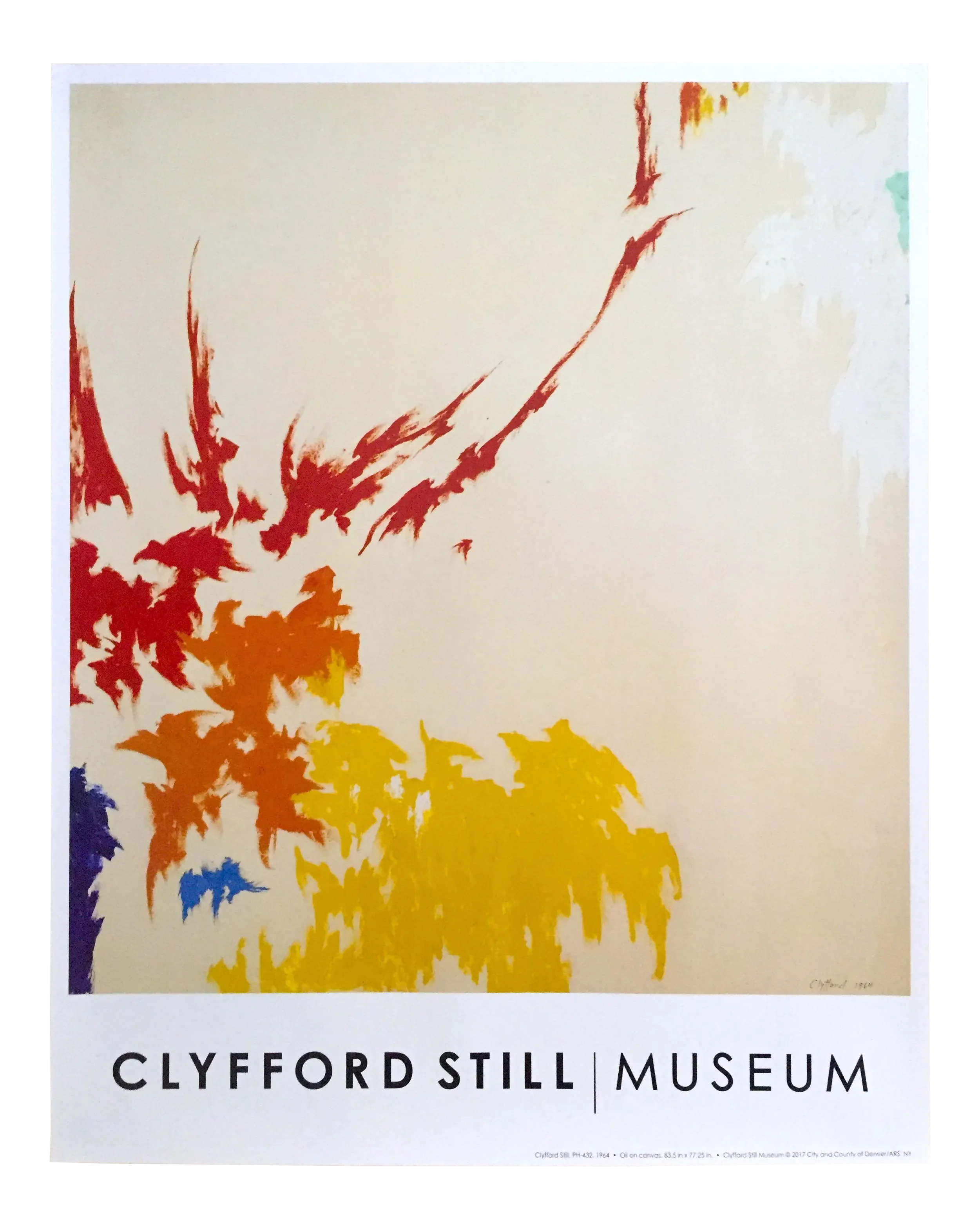 Clyfford Still Abstract Expressionist Lithograph Print Poster 