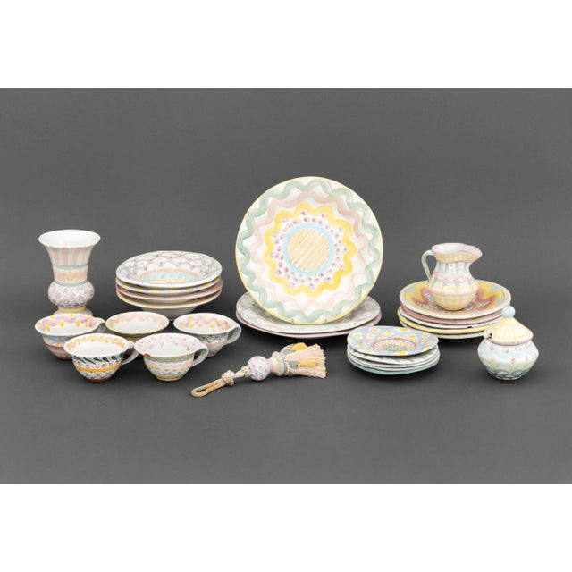 Victoria and Richard MacKenzie-Childs (American, 1948-2026; American, XX-XXI) Polychromed Glazed Terracotta Partial...