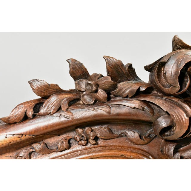 Large Louis XV French Bed Canopy in Walnut For Sale - Image 4 of 17