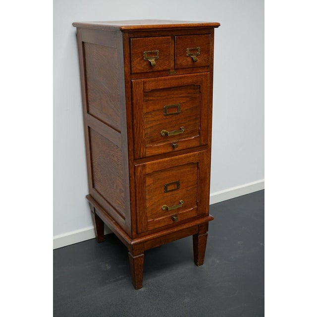 French Oak Apothecary Cabinet / Filing Cabinet, 1920s For Sale - Image 3 of 16
