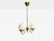 1950s Swedish Modern, Pendant Light, Etched Opal Glass, Brass For Sale - Image 11 of 11
