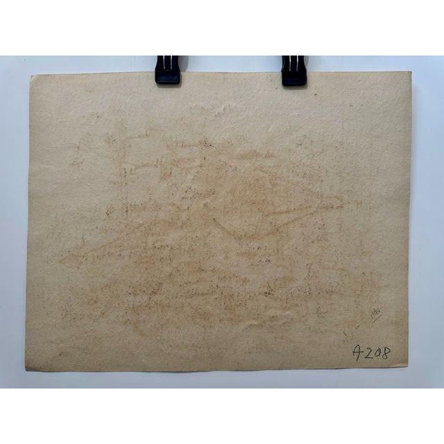 Henry Emil Salloch Original Watercolor on Paper Rural Homestead, 1936 For Sale In Atlanta - Image 6 of 7