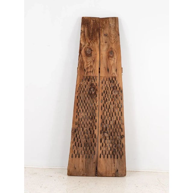 This 18th-century style Greek Wooden and Flint Stone Thresher is an interesting piece of agricultural history. Expertly...