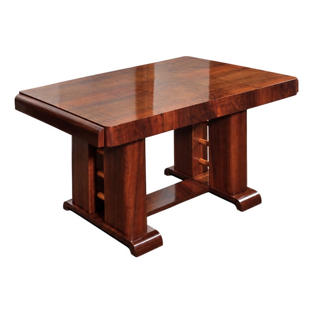 Art Deco Walnut Table, 1930s For Sale