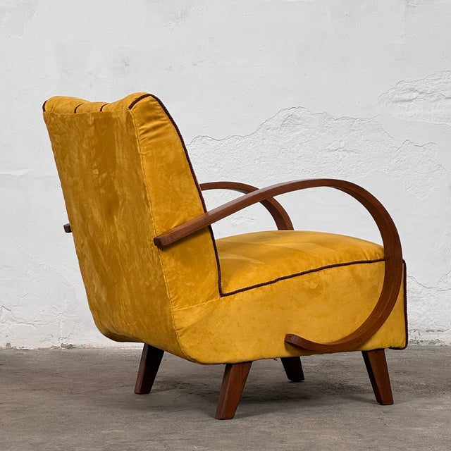 Wood Art Deco Chairs by Jindřich Halabala for Up Závody, 1930s, Set of 2 For Sale - Image 7 of 13