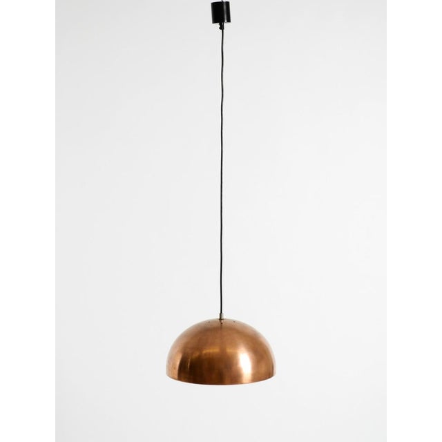 1950s Mid-Century Modern Italian Copper Dome Pendant Light, 1950s For Sale - Image 5 of 14