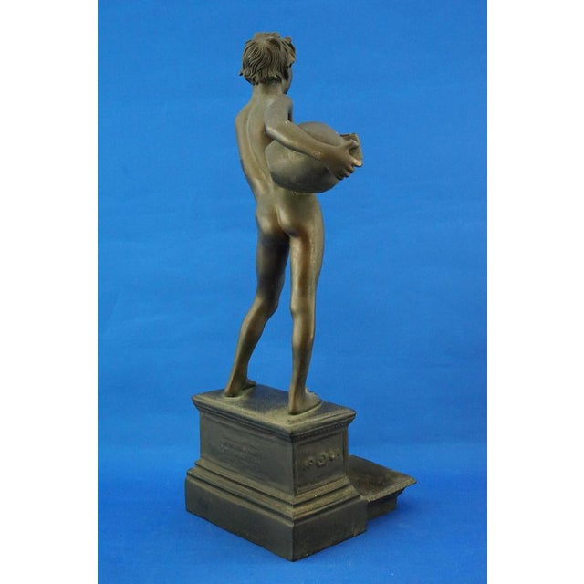 Vincenzo Gemito, Art Nouveau Nude Sculpture of Water Carrier with a Fountain, Late 1800s, Bronze For Sale - Image 4 of 18
