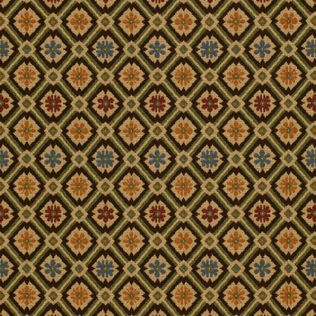 Inspired by traditional French tapestries, this colorful, woven design features a small-scalle lattice with floral...