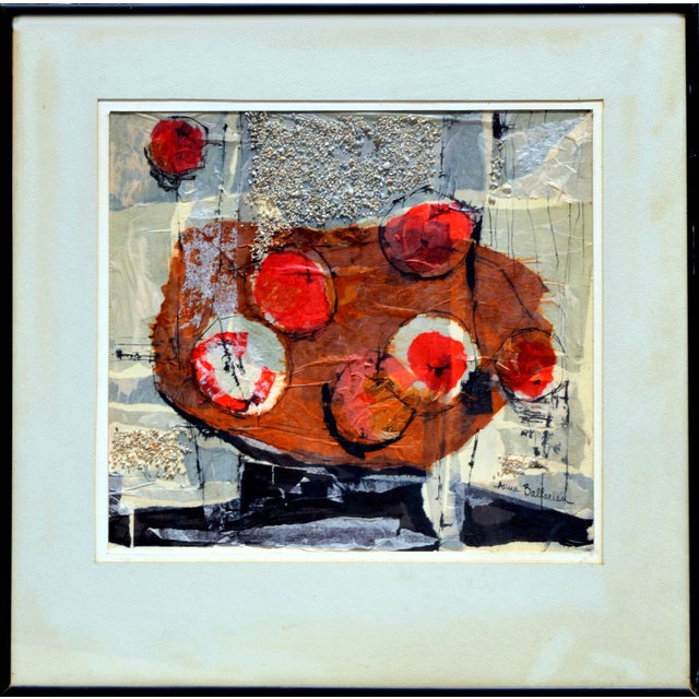 Mid Century Apple Abstracted Still Life by Anna Ballarian For Sale In Monterey, CA - Image 6 of 6