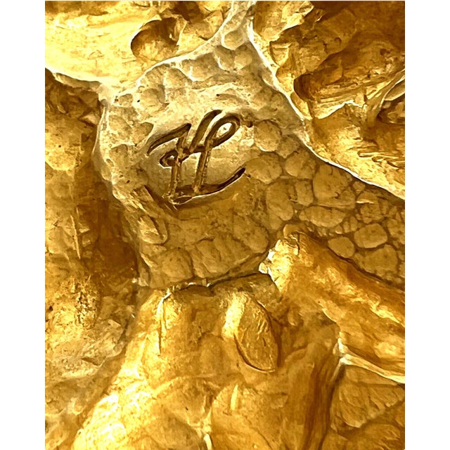 90s Karl Lagerfeld Gripoix Cuff Bangle Goossens Strass Gold Plated Wide France Opens For Sale In Los Angeles - Image 6 of 12