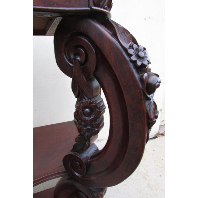 Large Napoleon III Mahogany Console, 1900s For Sale - Image 10 of 14