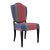 Wood Paid of Comfortable Red Stripe Fabric Backrest Chair For Sale - Image 7 of 10