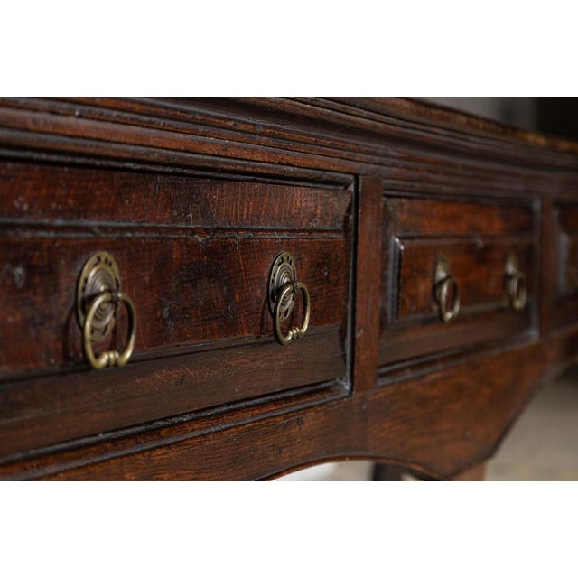 Large 18th Century English Oak Dresser Base, 1780 For Sale - Image 11 of 17
