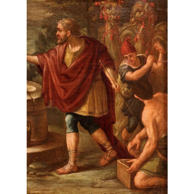 Rebecca at the Well Pietro Da Cortona, 1700s, Oil on Canvas For Sale - Image 10 of 16