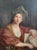 Small antique portrait of The Cumaean Sibyl after Domenichino (1581-1641). Hand-painted oil on wood panel. Unsigned. Set...