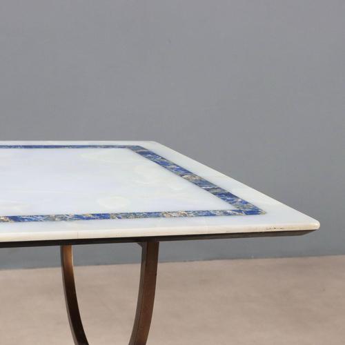 Italian Center Table in Bronze with Stone Top For Sale - Image 6 of 11