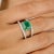 Octagon Emerald Diamond Engagement Ring in 14K White Gold featuring natural emerald of 2.32 carats and diamonds of 0.32...