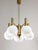 Mid-Century Italian Brass and Opaline Chandelier For Sale - Image 17 of 17