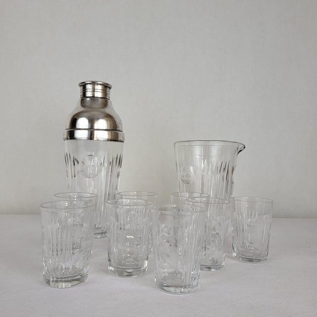 Crystal Cocktail Service from Sèvres, 1960s, Set of 10 For Sale - Image 11 of 13