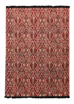 Rug & Kilim Classic Style Rug in Red and Beige Floral Pattern, 3x5