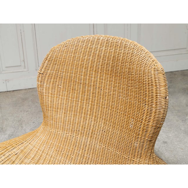 2000 - 2009 Large Ikea Rattan Recliner Armchair, 2000s For Sale - Image 5 of 12