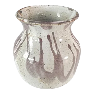 American Wheel Thrown Studio Art Pottery Raku Vase 5 In