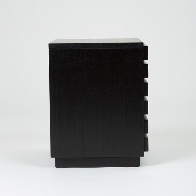 Pair of Ebonized Three-Drawer Nightstands by American of Martinsville For Sale - Image 10 of 12