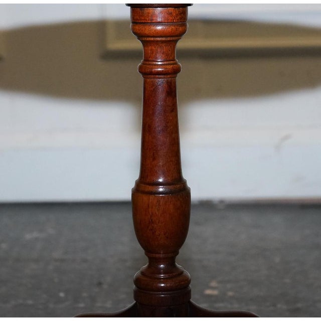 Vintage Walnut Pie Crust Lamp Wine Occasional Table by Charles Barr For Sale - Image 6 of 16