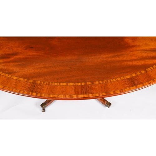 Vintage Oval Mahogany Tilt Top Dining Table by William Tillman, 1980s For Sale - Image 6 of 18